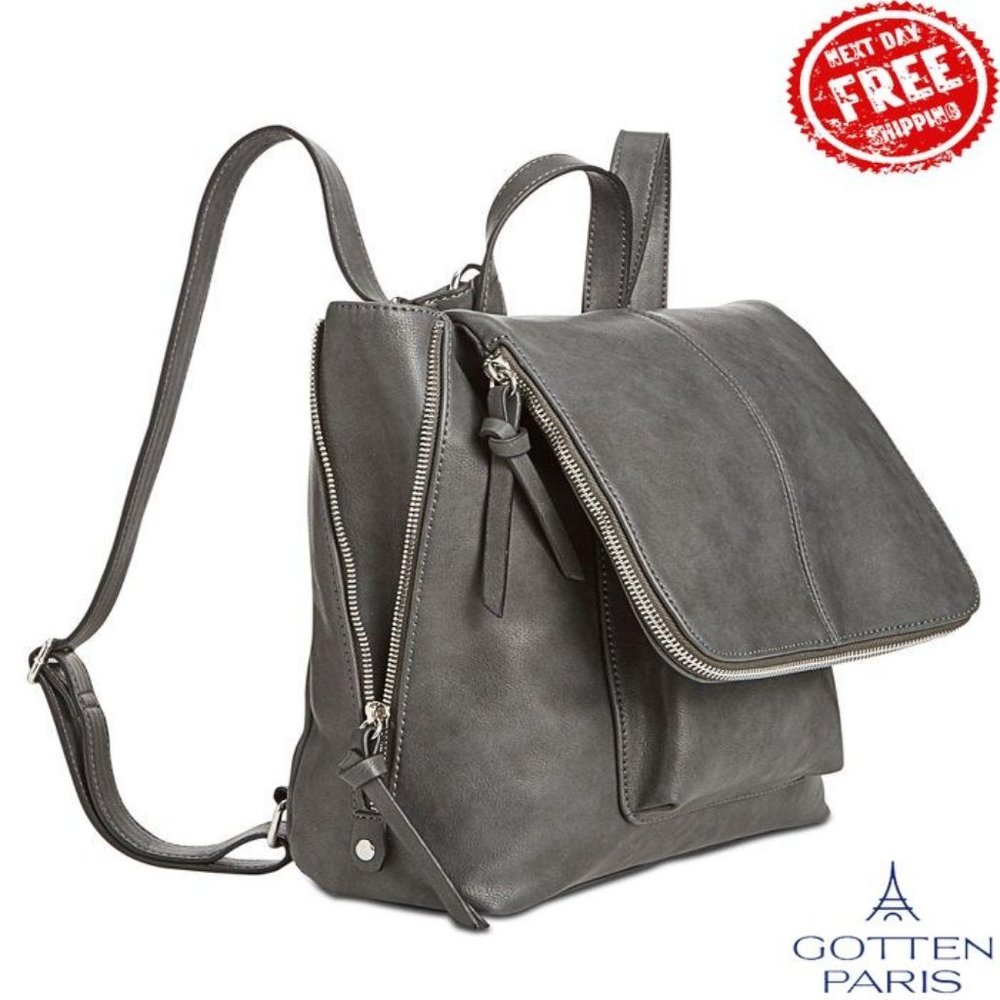 I.N.C. International Concepts Elliah Convertible Backpack Charcoal/Silver Women - Picture 6 of 7